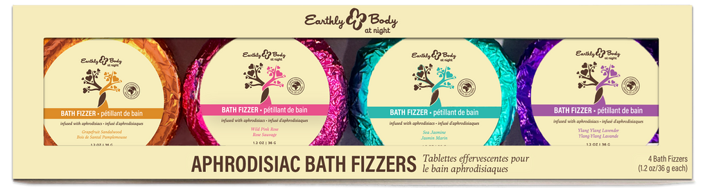 Earthly Body at Night Aphrodisiac PrePack Bath Fizzers and Candles 16pcs plus tester and candle warmer